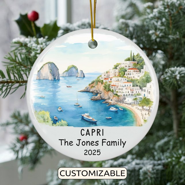 Personalisiert Capri-Ornament, Italien Keramik Ornament (Von Creator hochgeladen)