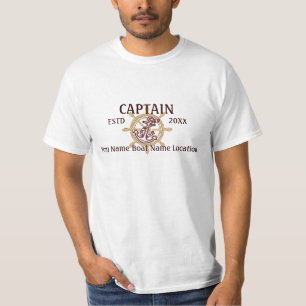 Personalisiert Captain First Mate Crew oder Skippe T-Shirt