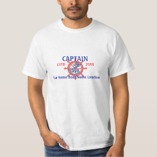 Personalisiert Captain First Mate Crew oder Skippe T-Shirt