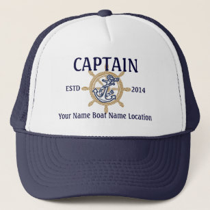 Personalisiert Captain First Mate Skipper Ihr Hut Truckerkappe
