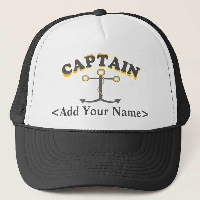 Personalisiert Captain Hat Truckerkappe (Vorderseite)