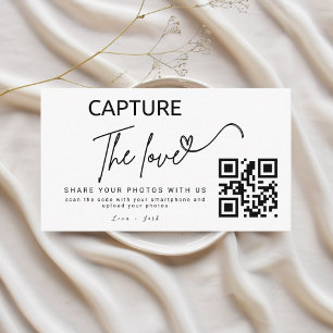 Personalisiert Capture the Liebe Wedding Qr Code Begleitkarte
