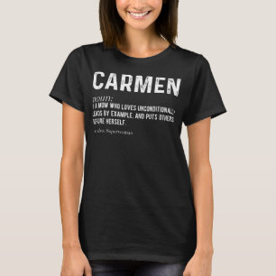 Personalisiert Carmen Mama Noun Firstname Mothersd T-Shirt