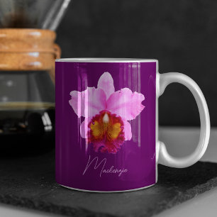 Personalisiert Cattleya Orchid Motif Kaffeetasse