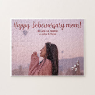 Personalisiert Celebrate Sober Mama Custom 1 Foto Puzzle