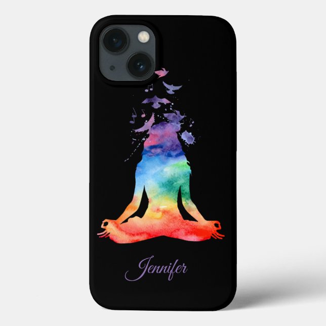 Personalisiert Chakra Lotus Yoga iPhone Otterbox Case-Mate iPhone Hülle (Rückseite)