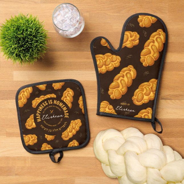 Personalisiert Challah Baker Oven Mitt & Pot Holde Ofenhandschuh & Topflappen-Set (Von Creator hochgeladen)