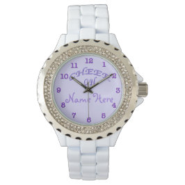 PERSONALISIERT Cheer Gifts Ideen Lila Cheer Watch Armbanduhr