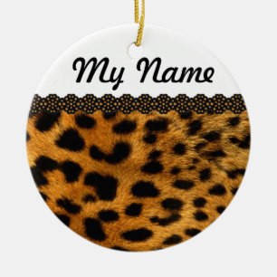 Personalisiert Cheetah Keramikornament