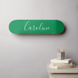 Personalisiert Chic Calligraphy Name Kelly Green Skateboard