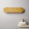 Personalisiert Chic Calligraphy Name Mustard Yello