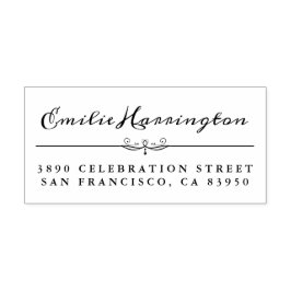 Personalisiert Chic Handgeschriebener Name Rückgab Gummistempel