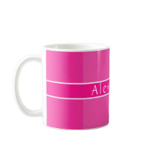 Personalisiert Chic Hot Pink Streifen