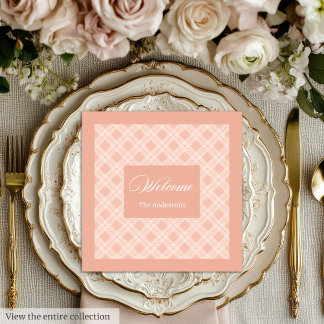 Personalisiert Chic Napkins Modernes Set an Pastel Serviette