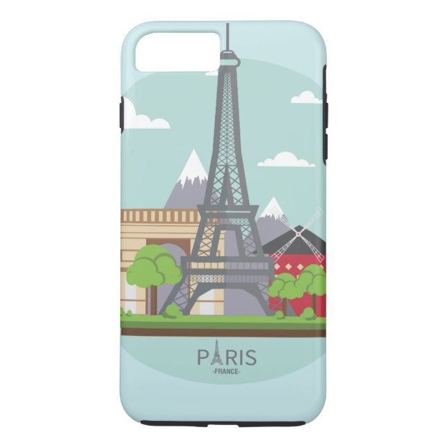 Personalisiert Chic Paris Eiffel Tower Case-Mate i iPhone Hülle (Rückseite)