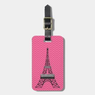 Personalisiert Chic Paris Eiffel Tower Gepäckmarke Gepäckanhänger