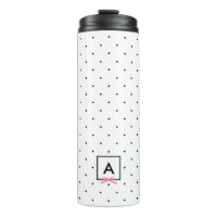 Personalisiert Chic Pink Ribbon Polka Dot Monogram