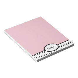 Personalisiert Chic Polka Dot PInk Notepad Notizblock