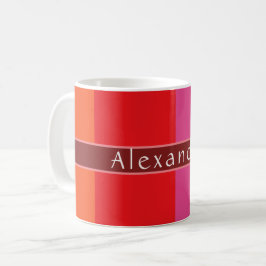 Personalisiert Chic Striping Kaffeetasse