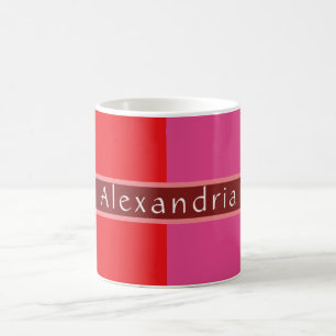 Personalisiert Chic Striping Kaffeetasse