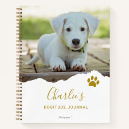 Personalisiert Chic Torn Foto Dog Dankbarkeit Jour Notizbuch