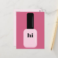 Personalisiert Chic Trendy Modern Pink Nail Polnis