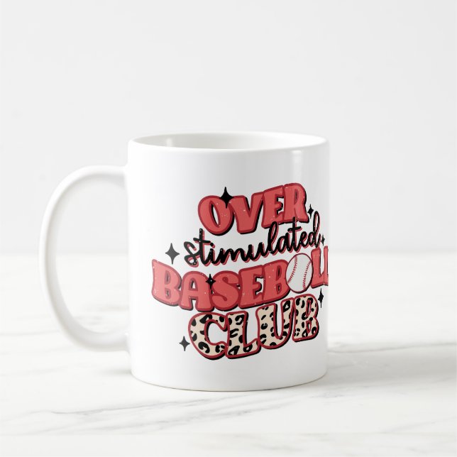 Personalisiert Chic überstimuliert Baseball-Tasse Kaffeetasse (Links)
