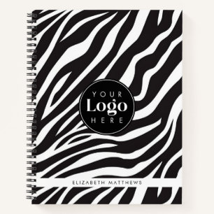 Personalisiert Chic Zebra Print Custom Company Log Notizbuch