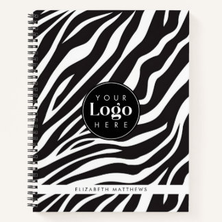 Personalisiert Chic Zebra Print Custom Company Log Notizbuch