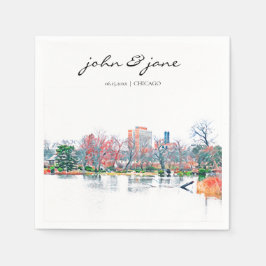 Personalisiert Chicago Jackson Park Cocktail Napki Serviette