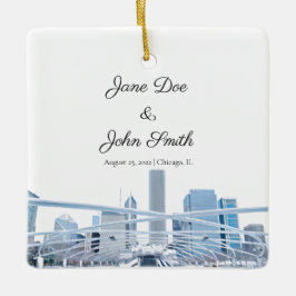 Personalisiert Chicago Keramikornament