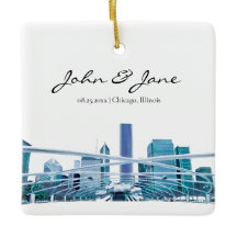 Personalisiert Chicago Skyline