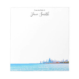 Personalisiert Chicago Skyline Notepad Notizblock