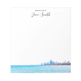 Personalisiert Chicago Skyline Notepad Notizblock