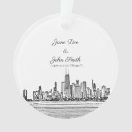 Personalisiert Chicago Skyline Ornament