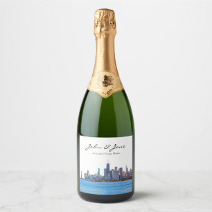 Personalisiert Chicago Skyline Wedding