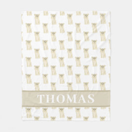 Personalisiert Chihuahua (langhaarig, Fawn) Fleecedecke