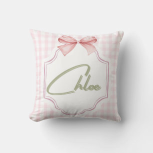 Personalisiert Chloe Baby Girl Kinderzimmer Bow&Gi Kissen