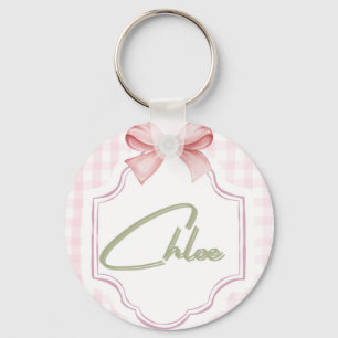Personalisiert Chloe Baby Girl Kinderzimmer Bow&Gi Schlüsselanhänger