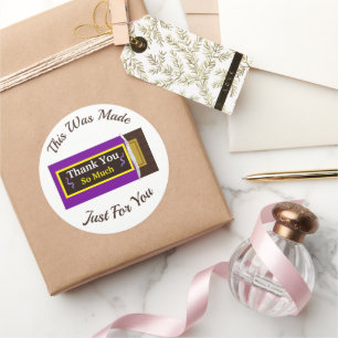Personalisiert Chocolate Candy Bar Gastgeschenk Runder Aufkleber