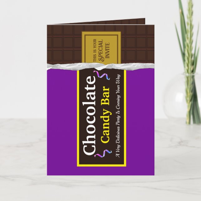 Personalisiert Chocolate Candy Bar Party Einladung (Vorderseite)