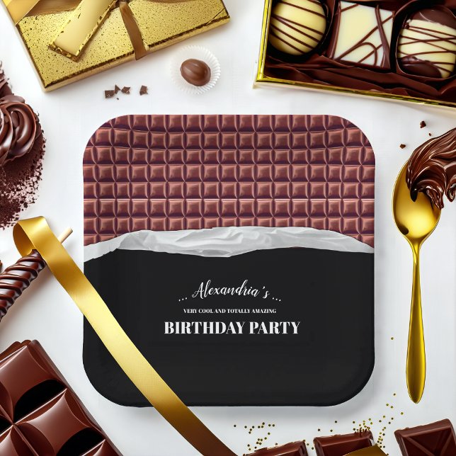 Personalisiert Chocolate Candy Bar Party Pappteller (Von Creator hochgeladen)