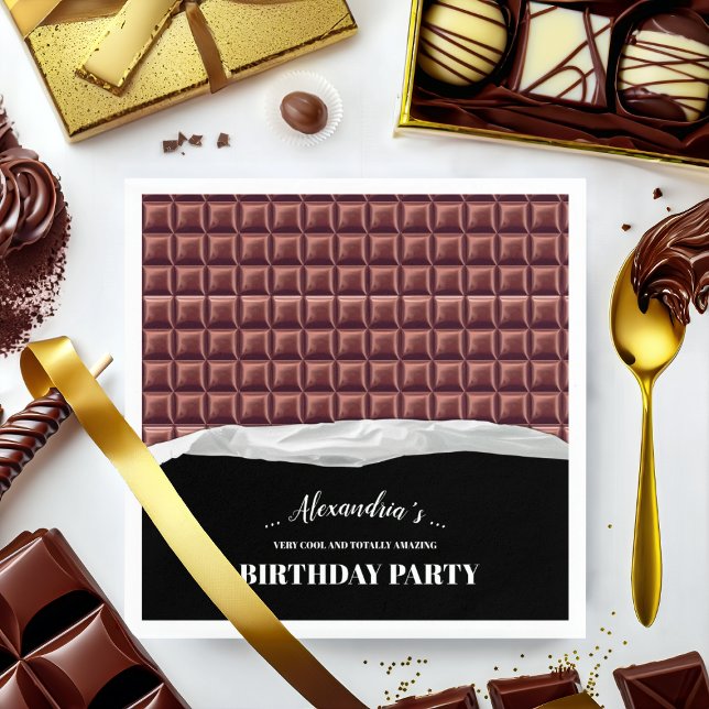 Personalisiert Chocolate Candy Bar Party Serviette (Von Creator hochgeladen)
