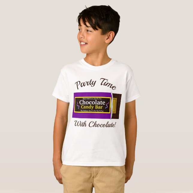 Personalisiert Chocolate Candy Bar T-Shirt (Vorne ganz)