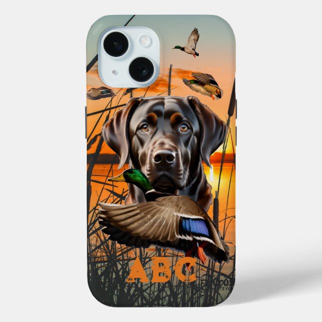 Personalisiert Chocolate Labrador Case-Mate iPhone Hülle (Rückseite)