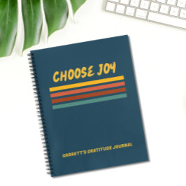 Personalisiert Choose Joy Retro Christlich Faith Notizbuch