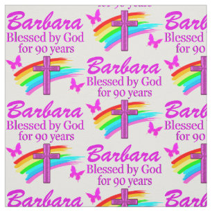 PERSONALISIERT CHRISTLICHEN 90. GEBURTSTAG FABRIC STOFF