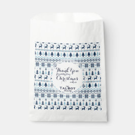 Personalisiert CHRISTMAS Blue Vielen Dank für Ihr  Geschenktütchen