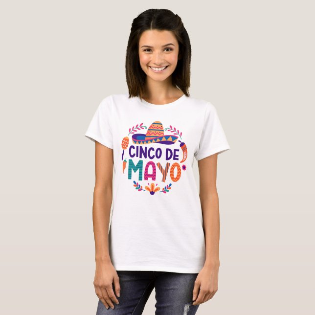 Personalisiert Cinco De Mayo T - Shirt (Vorne ganz)