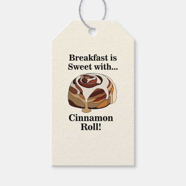 Personalisiert Cinnamon Roll Sweet Bun Bäckerei Geschenkanhänger (Vorderseite)